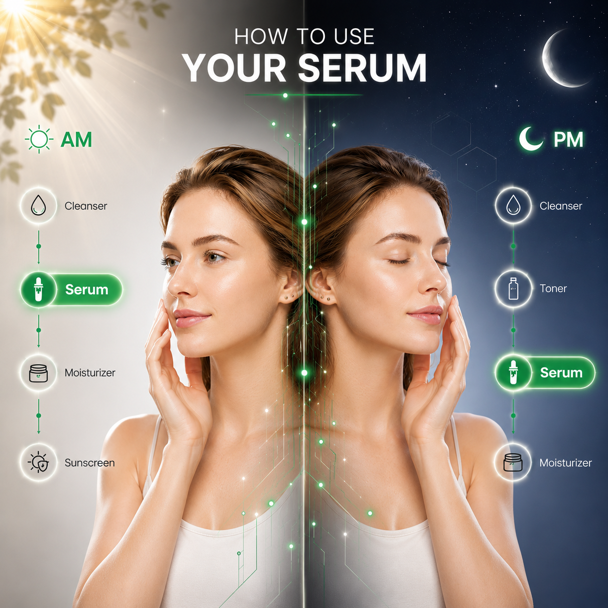 How to use: AM and PM routine